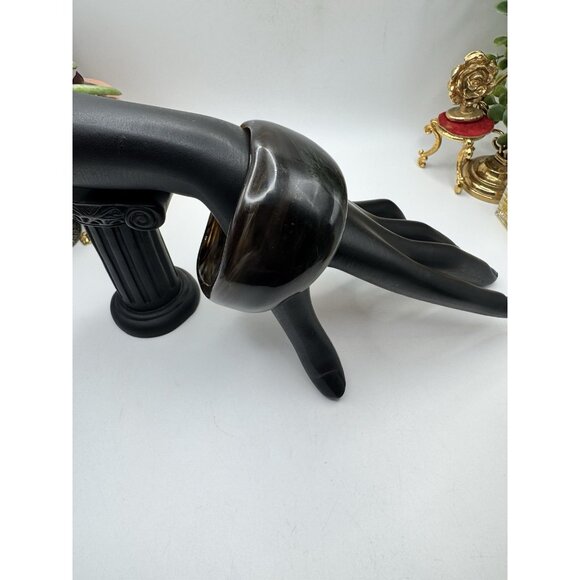 Bracelet Vintage Geometric Chunky Resin Acrylic Irregular Bangle Brown - Picture 3 of 9